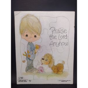 Vintage 1979 Precious Moments‎ Frame Tray Jigsaw Puzzle Christian Jonathan David